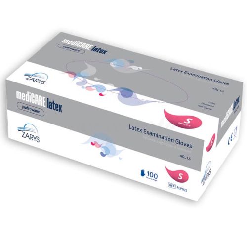 Rękawice diagnostyczne lateksowe pudrowane mediCARE latex